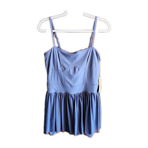 Logilates Women's XL Barre Romper Adjustable Shoulder Color Troposphere